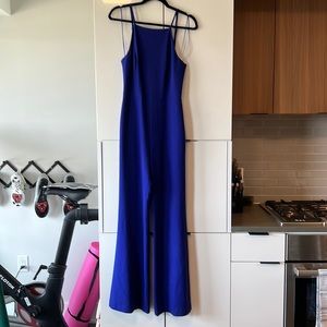 Blue wide leg jumpsuit